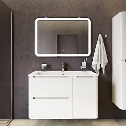 Iddis Тумба с раковиной Edifice 100 подвесная белая – фотография-9